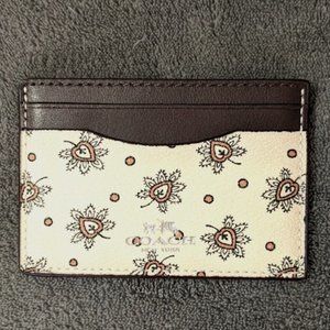 NWOT Coach Bud Pattern Card Case